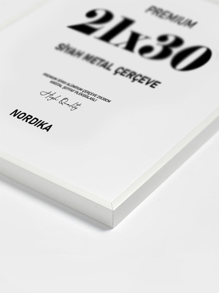 Beyaz Metal Çerçeve 21x30cm