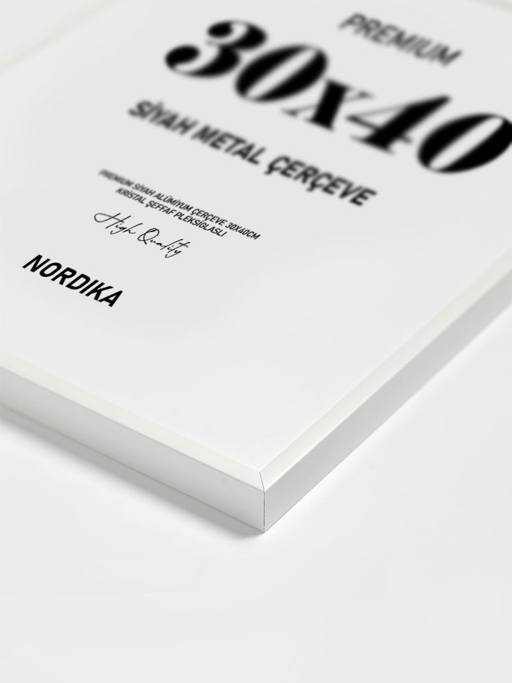 Beyaz Metal Çerçeve 30x40cm Ürün ikincil görseli