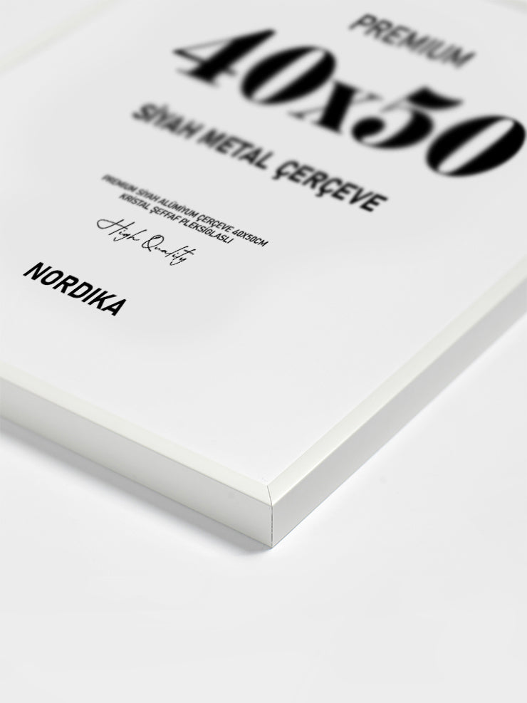 Beyaz Metal Çerçeve 40x50cm