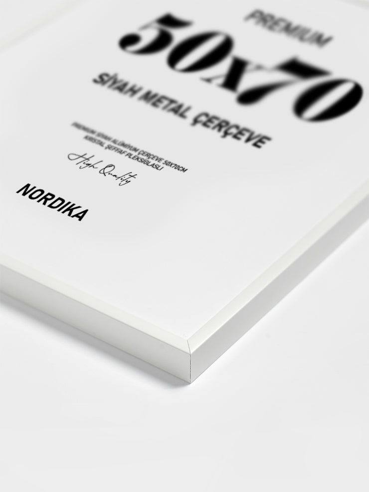 Beyaz Metal Çerçeve 50x70cm Ürün ikincil görseli