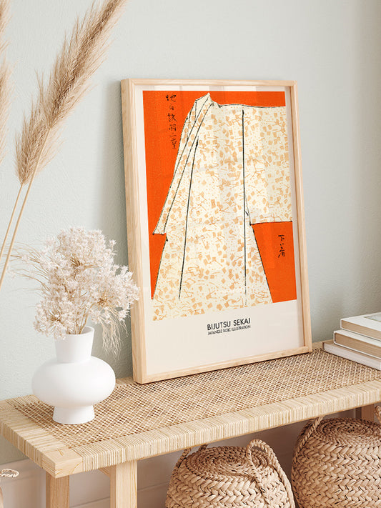 Bijutsu Sekai Japanese Robe Illustration Poster - Giclée Baskı