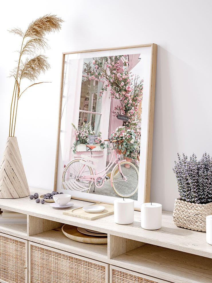 Pembe Bisiklet - Art Print Ürün ikincil görseli