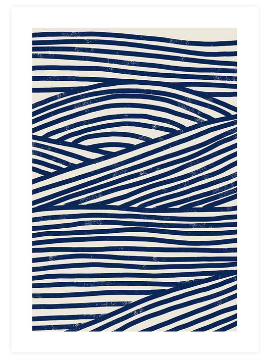 Blue Waves N2 - Art Print