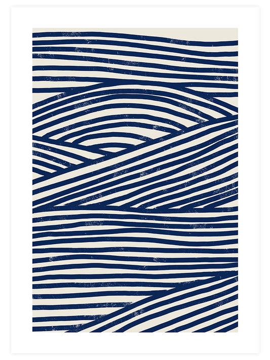 Blue Waves N2 Poster - Giclée Baskı