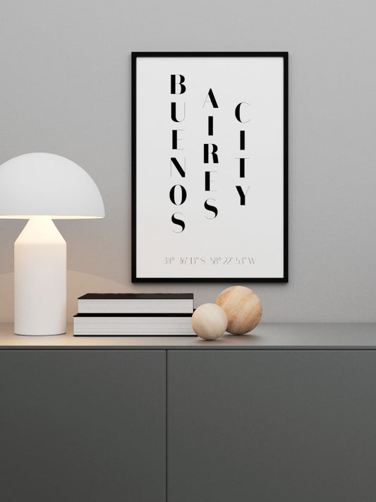 Buenos Aires City Poster - Giclée Baskı