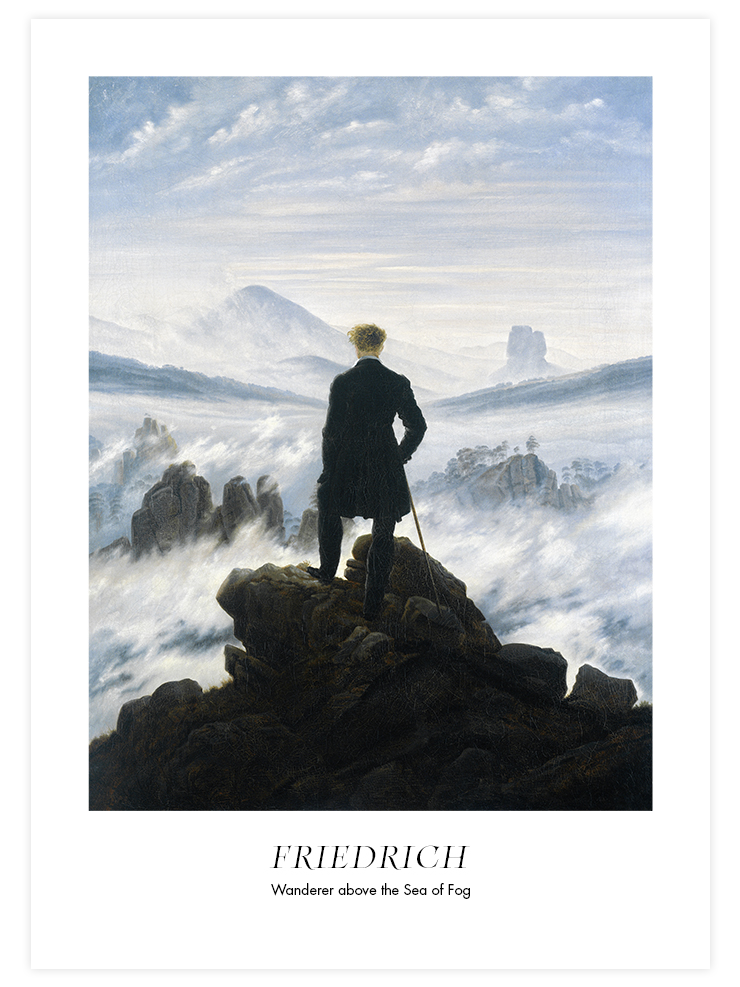Friedrich Wanderer above the Sea of Fog - Art Print