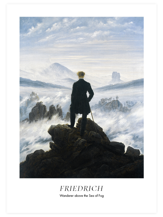 Friedrich Wanderer above the Sea of Fog Poster - Giclée Baskı