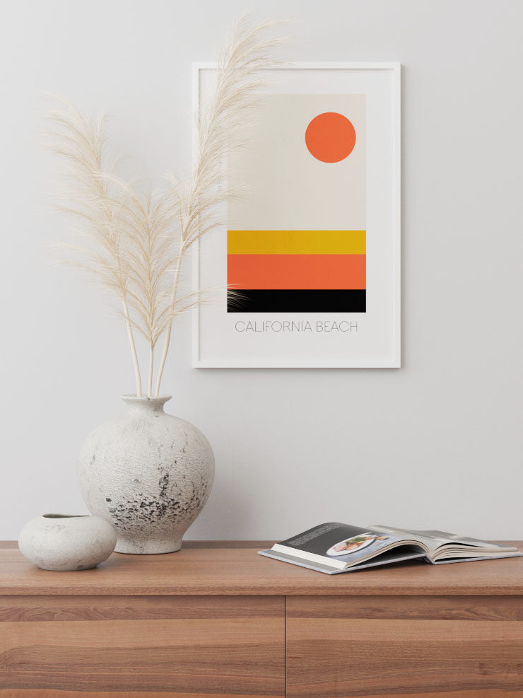 California Beach - Art Print  Poster