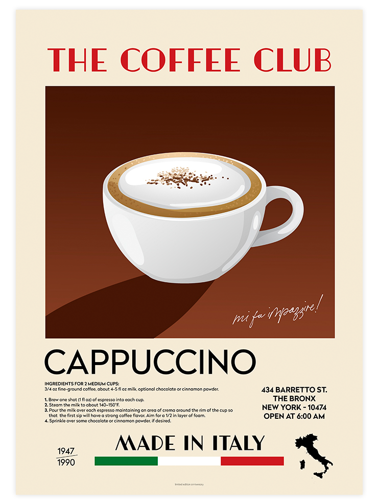 The Coffee Club Cappuccino - Art Print