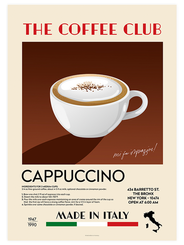 The Coffee Club Cappuccino - Art Print