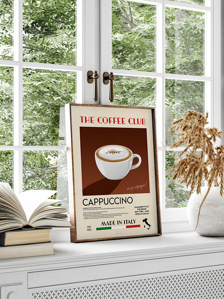 The Coffee Club Cappuccino - Art Print  Poster