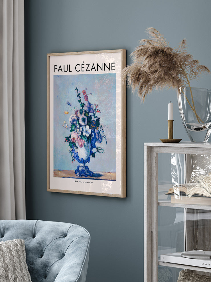 Cezanne Flowers In A Rococo Vase - Art Print Ürün ikincil görseli