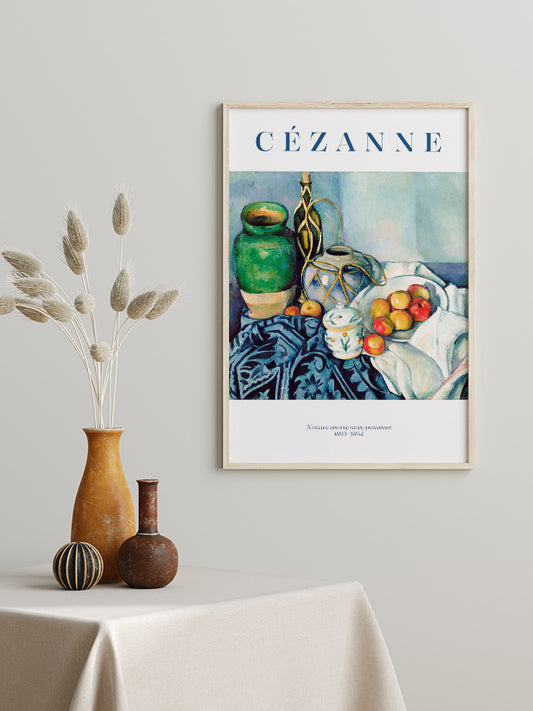 Cezanne Nature Morte With Apples Poster - Giclée Baskı