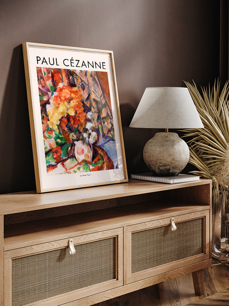 Cezanne The Flowered Vase - Art Print  Poster