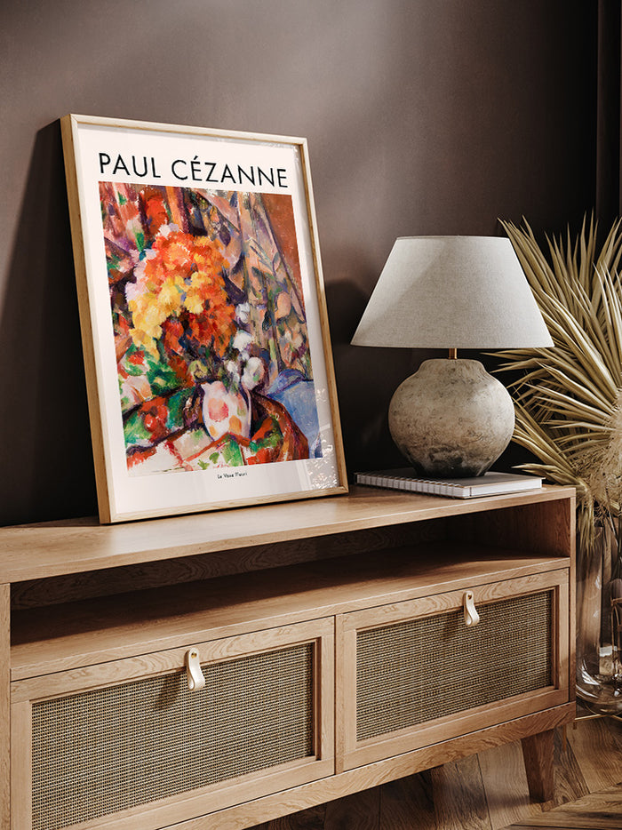 Cezanne The Flowered Vase - Art Print  Poster