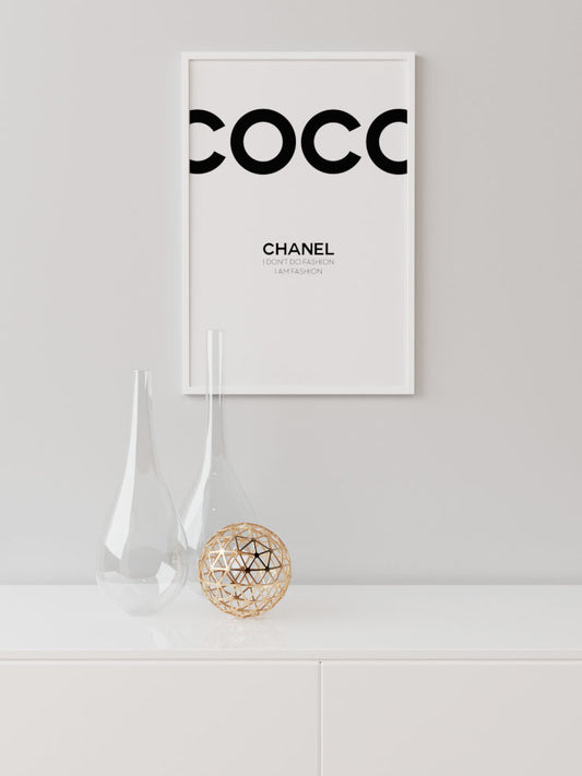 Coco Chanel Fashion Poster - Giclée Baskı