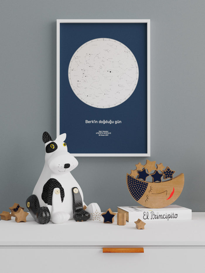 Yıldız Haritası N4 Kişiye Özel - Art Print  Poster