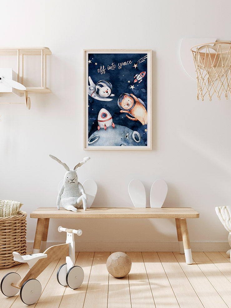 Sevimli Astronotlar - Art Print  Poster