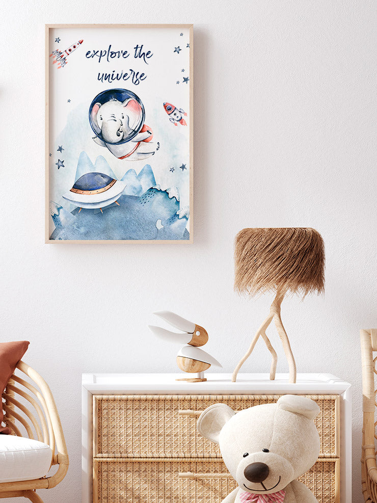 Astronot Fil - Art Print  Poster