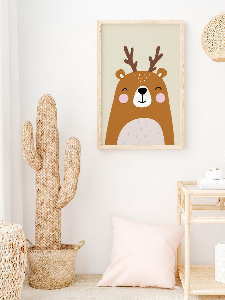 Geyik Resmi - Art Print  Poster