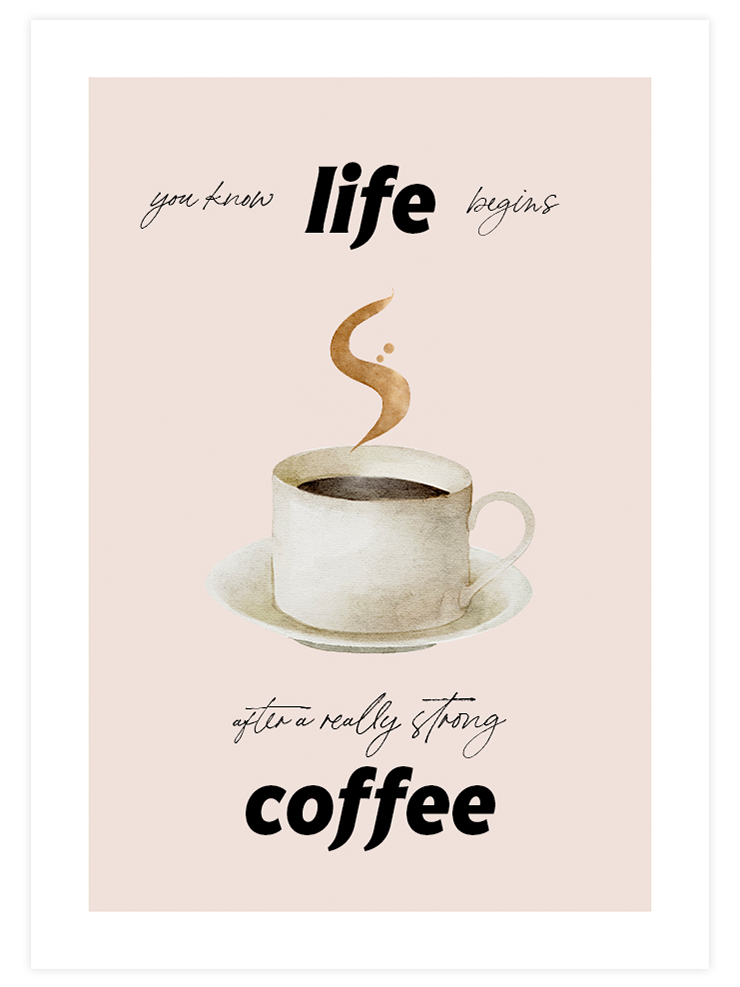 Strong Coffee - Art Print Ürün ana görseli