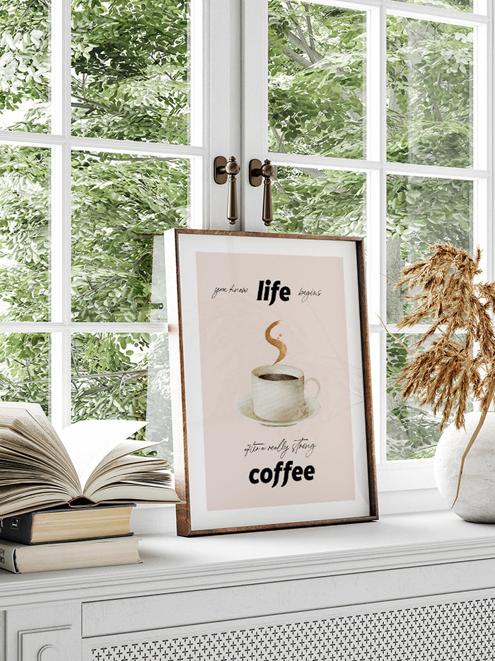 Strong Coffee - Art Print  Poster