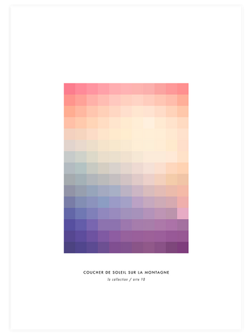 Coucher De Soleil Sur La Montagne - Art Print