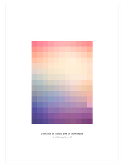 Coucher De Soleil Sur La Montagne - Fine Art Poster