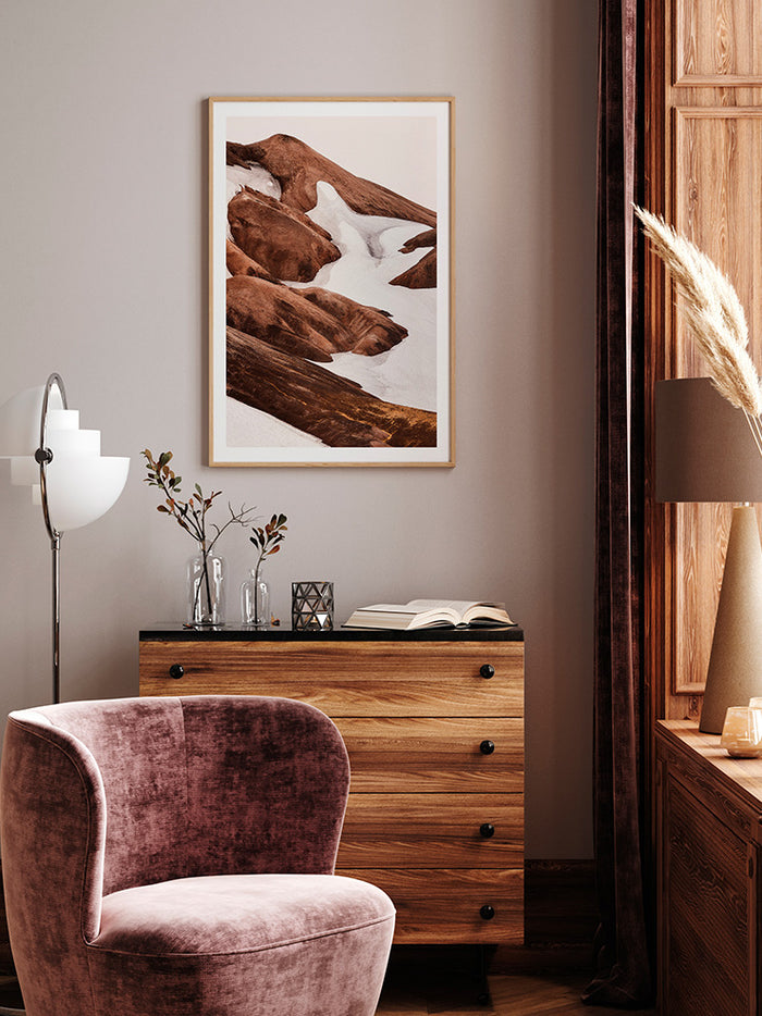 Dağlar Tepeler N2 - Art Print  Poster