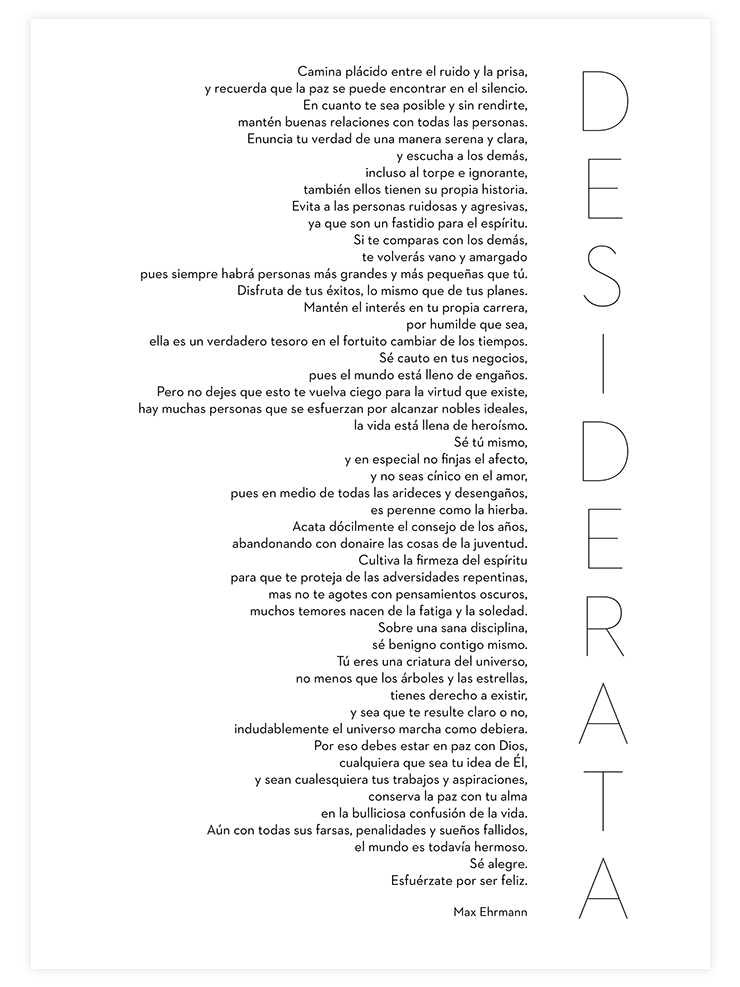 Desiderata - Art Print