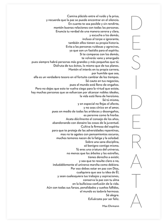 Desiderata - Fine Art Poster