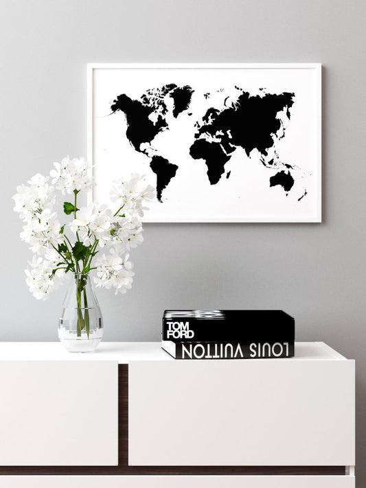 Dünya Haritası N3 Poster - Giclée Baskı
