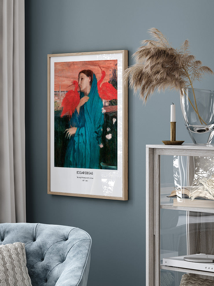Edgar Degas Young Woman With Ibis - Art Print  Poster