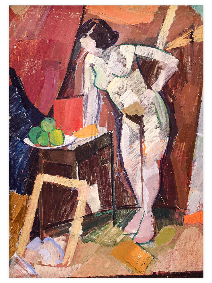 Edvard Weie Standing Female Nude - Art Print Ürün ana görseli