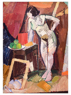 Edvard Weie Standing Female Nude - Art Print