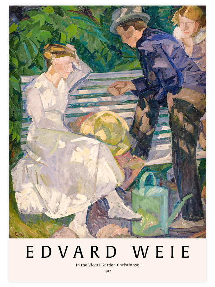 Edvard Weie In the Vicars Garden, Christianso - Art Print