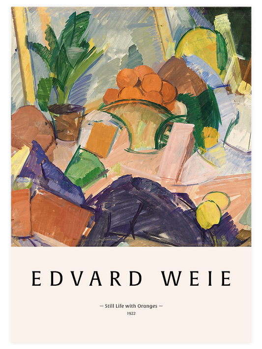 Edvard Weie Still Life with Oranges Poster - Giclée Baskı