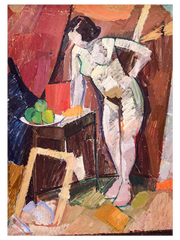 Edvard Weie Standing Female Nude - Fine Art Poster