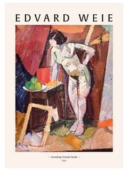 Edvard Weie Standing Female Nude - Fine Art Poster
