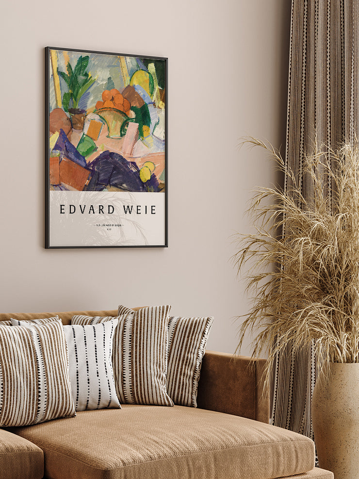 Edvard Weie Still Life with Oranges - Art Print  Poster
