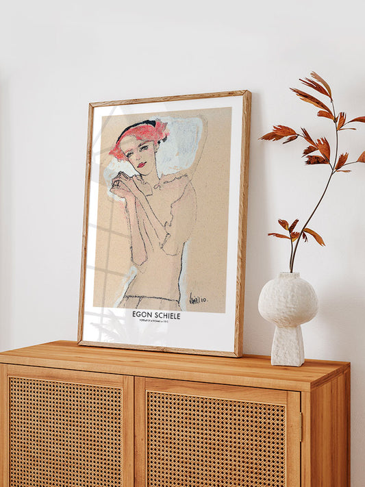 Egon Schiele Portrait Of A Woman Poster - Giclée Baskı