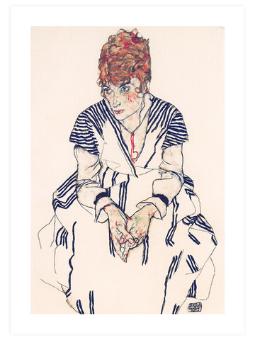 Egon Schiele Portrait of Adele Harms - Art Print