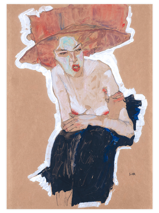 Egon Schiele The Scornful Woman Poster - Giclée Baskı