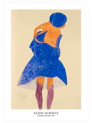 Egon Schiele Standing Girl, Back View - Fine Art Poster