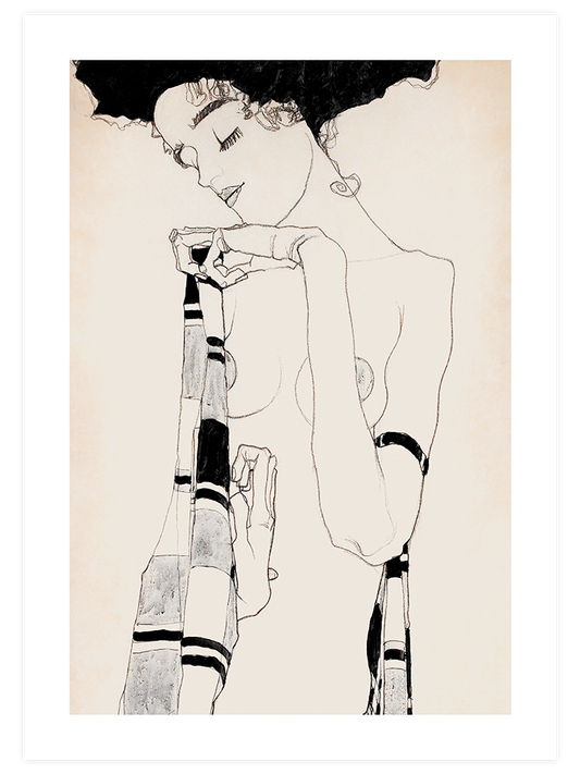 Egon Schiele Standing Woman - Art Print