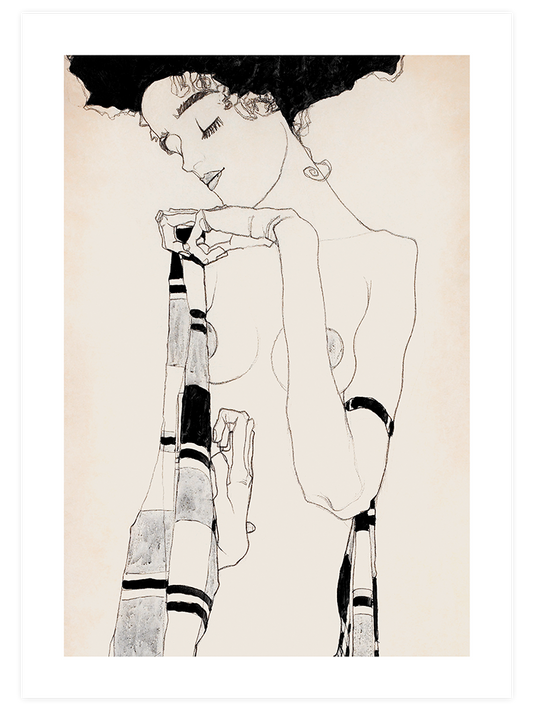Egon Schiele Standing Woman - Fine Art Poster