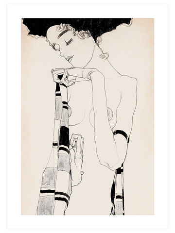 Egon Schiele Standing Woman - Art Print