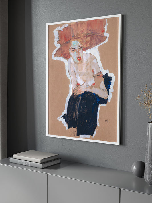 Egon Schiele The Scornful Woman - Fine Art Poster