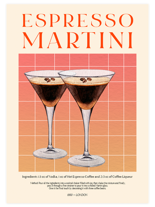 Espresso Martini Poster - Giclée Baskı