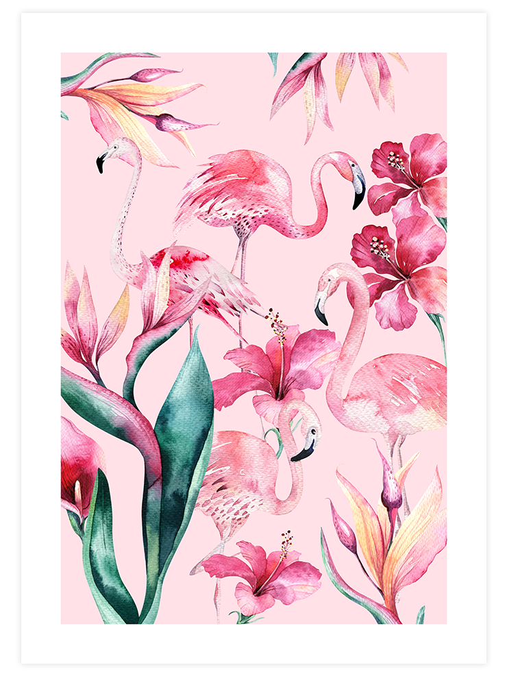 Flamingolar - Art Print  Poster